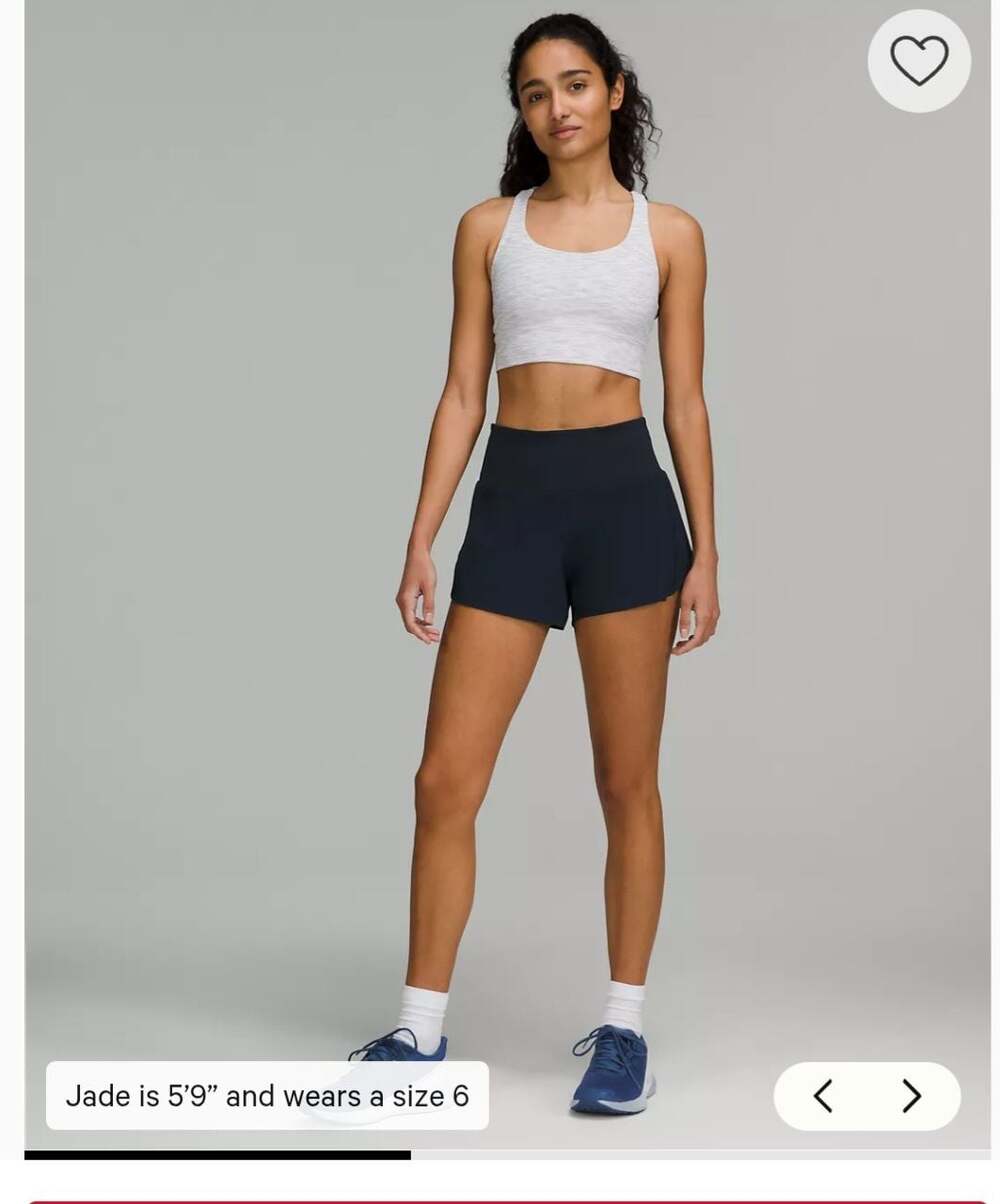 lululemon Speed Up High-Rise Lined Short 4" Black